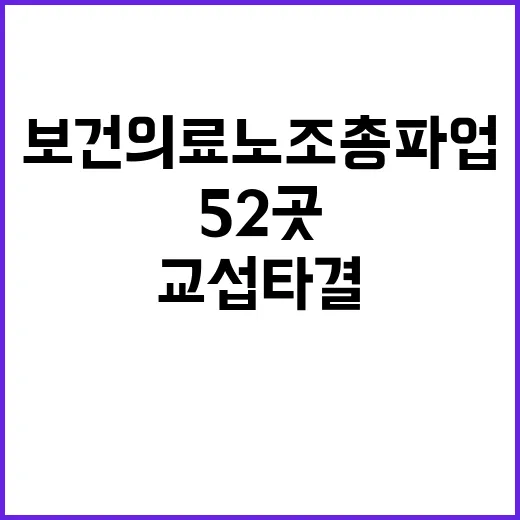 보건의료노조 총파업 직전 52곳 교섭 타결!