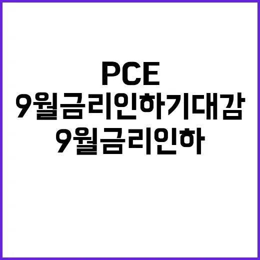 PCE 2.5% 상승 9월 금리인하 기대감↑!