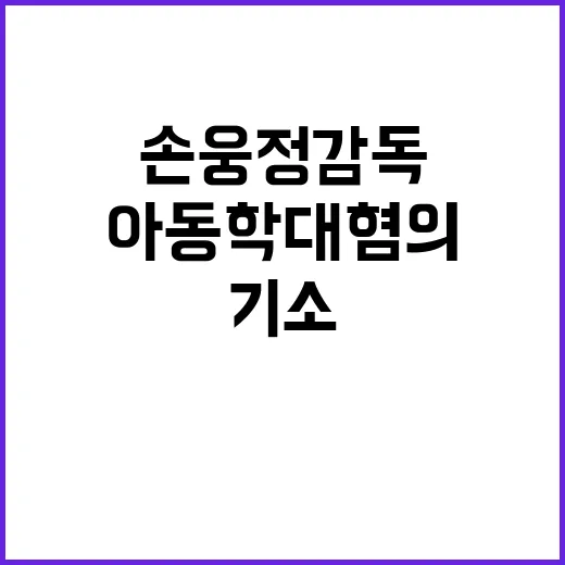 아동학대 혐의 손웅…