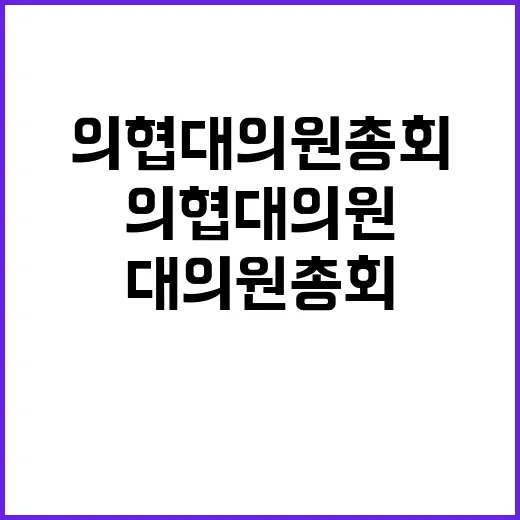 의협 대의원총회 대통령 임기 종료 전 싸움 예고!