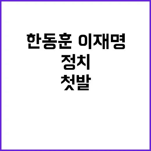 정치 정상화 한동훈…