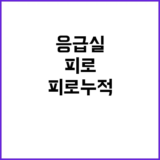 의료진 피로 누적 응급실 상황 심각하다!