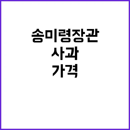 사과 출하 가격 안정 기대 송미령 장관 선언