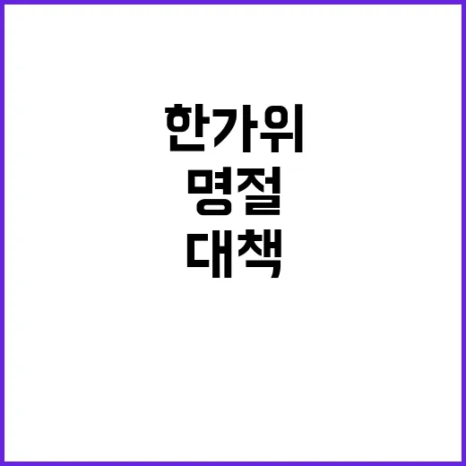 청주시 한가위 명절 준비 완벽 대책 공개!