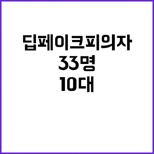 딥페이크 피의자 33명 10대가 94% 차지!