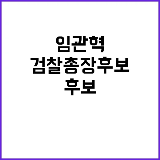 검찰총장 후보 임관…