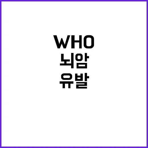 전파 뇌암 유발 가능성? WHO 의견은?