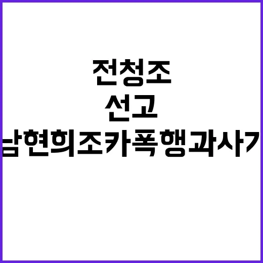 남현희 조카 폭행과 사기 전청조 징역형 선고