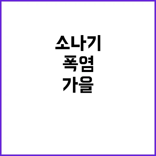 폭염 경고! 가을 백로에도 소나기 예보.