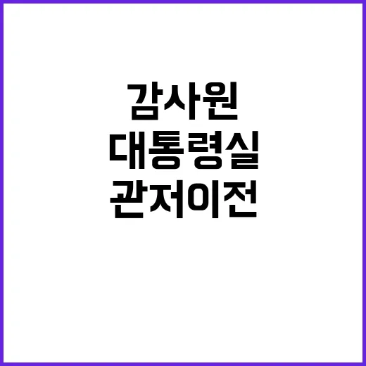 감사원 대통령실 관저 이전 법규 위반 확인!