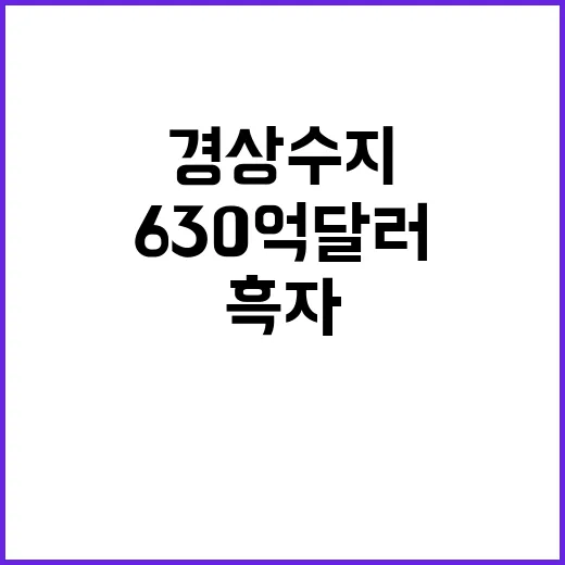 경상수지 흑자 630억 달러 초과 달성 예상!