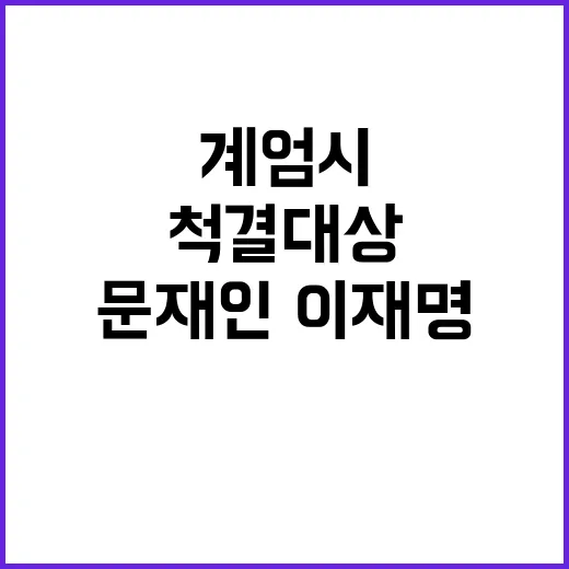 계엄시 문재인·이재…