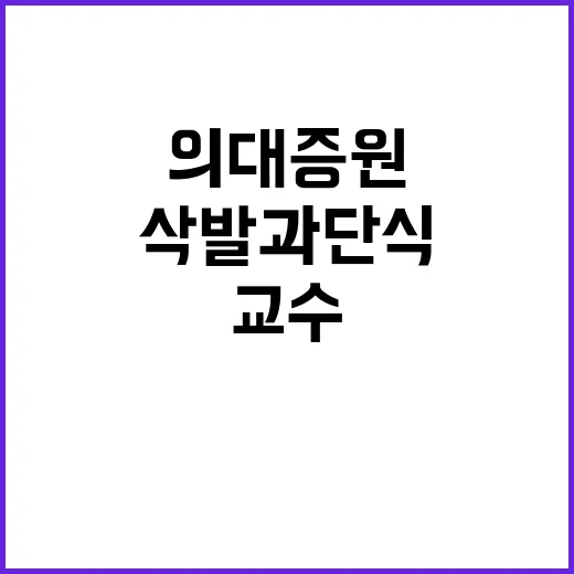 의대 증원 갈등…교수 삭발과 단식 시작됐다!