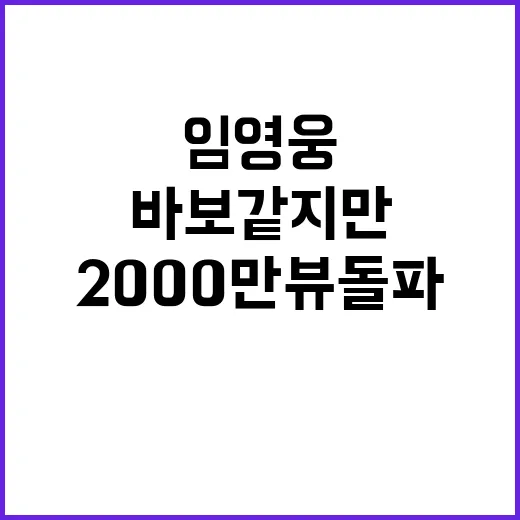 임영웅 바보 같지만 2000만뷰 돌파! 팬들 응원!