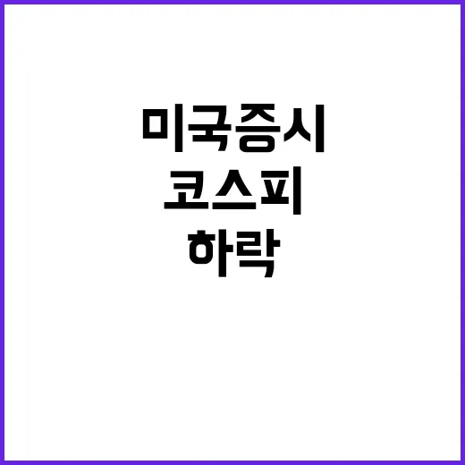 코스피 하락 미국 …