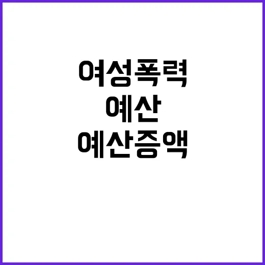 여성폭력방지 예산 …