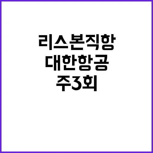 대한항공 리스본 직…