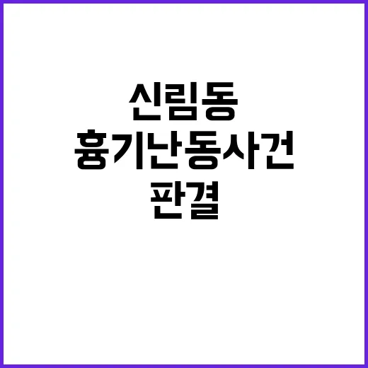 대법원 신림동 흉기 난동 사건의 중대한 판결