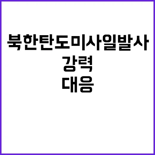 북한 탄도미사일 발…