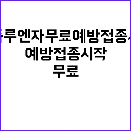 영덕군 인플루엔자 무료 예방 접종 시작! 필요한가?