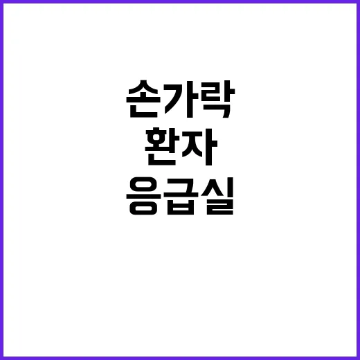 손가락 잘린 환자 …