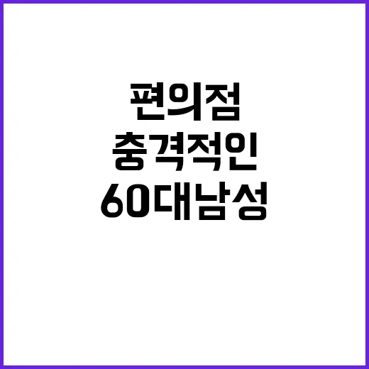 편의점 범죄! 60대 남성 충격적인 징역형 선고!