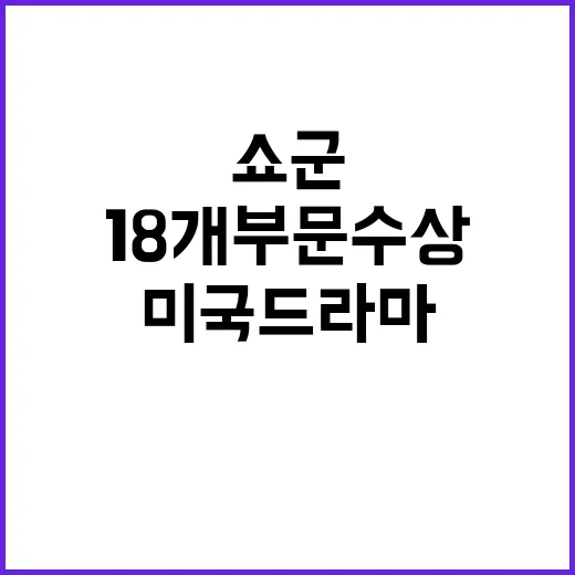 쇼군 배경 미국 드라마 에미상 18개 부문 수상!