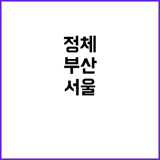 고속도로 정체 부산에서 서울까지 10시간 30분!