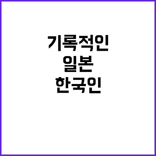 일본 방문 한국인 61만명 기록적인 2위!