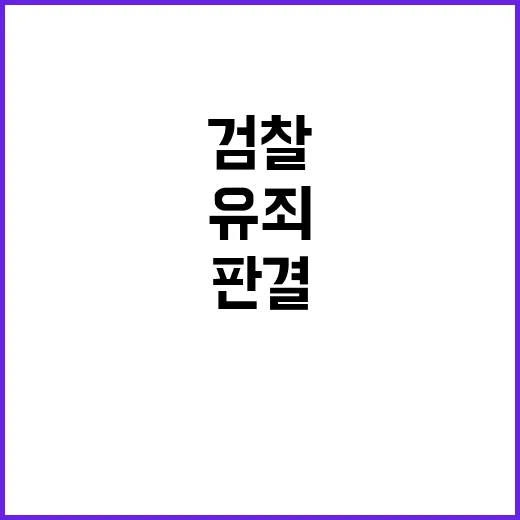 유죄 판결 검찰의 …