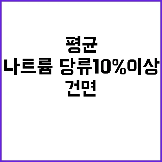 덜 짠 건면 평균 …