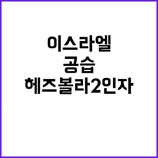 이스라엘 공습 헤즈…