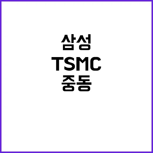 반도체공장 삼성과 TSMC의 중동 진출 계획!