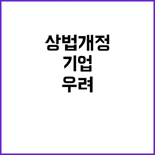 부작용 우려 상법 개정이 기업 성장 저해!