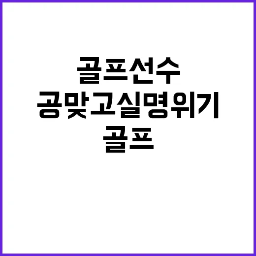 골프 선수 공 맞고 실명 위기 발생!