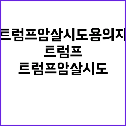 트럼프 암살 시도 용의자 2억 보상 편지 공개!