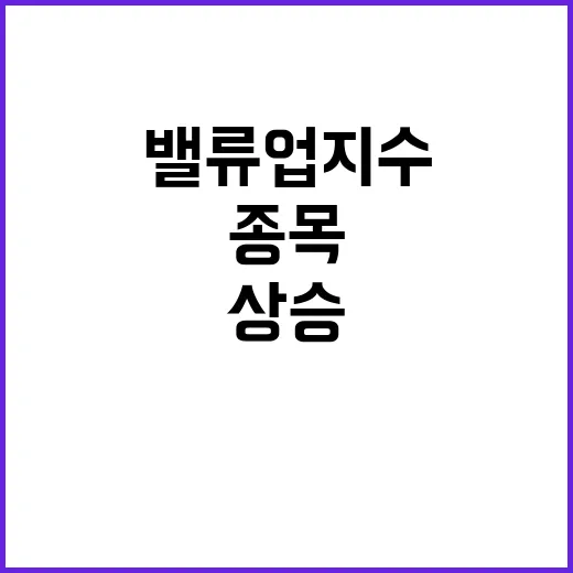 밸류업지수 100 종목 하락장에서도 2.5% 상승!