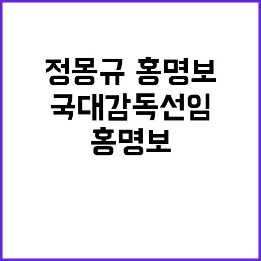 국대 감독 선임 정…