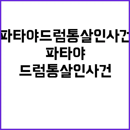 파타야 드럼통 살인…