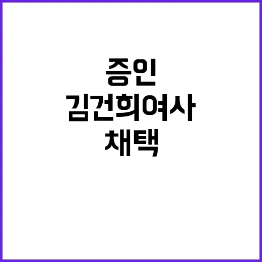 증인 채택 김건희 …