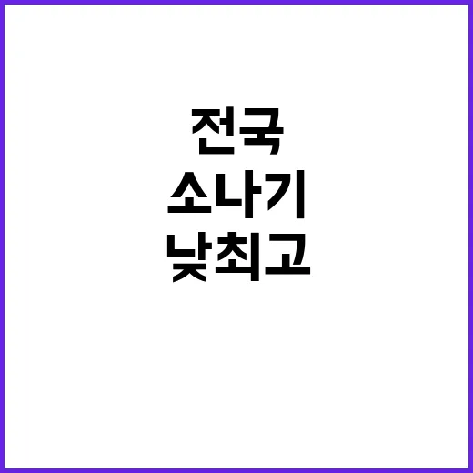 소나기 전국 흐림 …