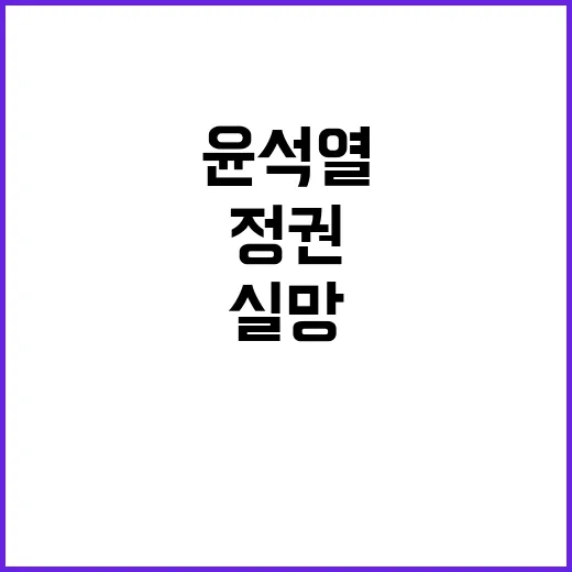 국민 윤석열 정권에…