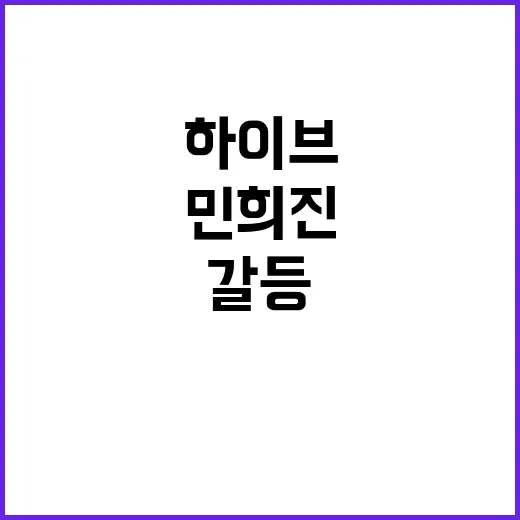 진실공방 민희진과 하이브의 심각한 갈등 상황