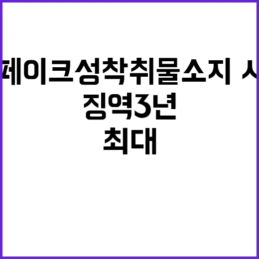 딥페이크 성착취물 소지·시청 시 최대 징역 3년!