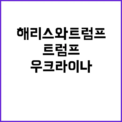 우크라이나 해리스와 트럼프의 항전과 타협 대립!