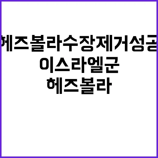 이스라엘군 헤즈볼라…