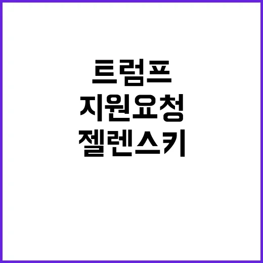 전쟁 끝내야 트럼프 젤렌스키와 지원요청 논의!