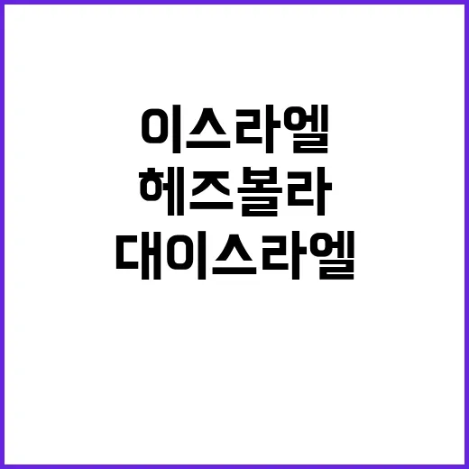 헤즈볼라 대 이스라엘 전투 상황 긴급 보고!