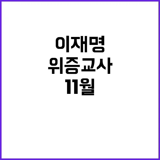 위증교사 이재명 11월 25일 판결 운명 결정!