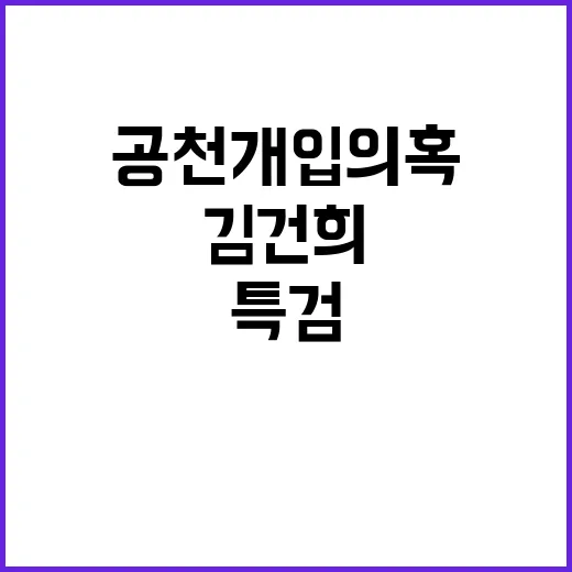 특검 거부권 김건희 공천개입 의혹의 새로운 전개!